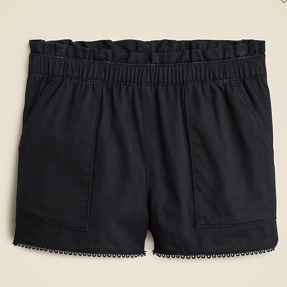 NWT Crewcuts Girl’s fresco short twill 100% cotton size 10 black